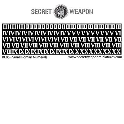 Brass Etch Letters - Roman Numerals