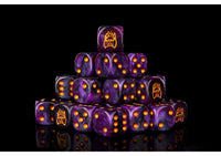 Conquest - Old Dominion Faction Dice on Translucent Purple w/ Gold Pips Dice