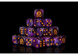 Conquest - Old Dominion Faction Dice on Translucent Purple w/ Gold Pips Dice