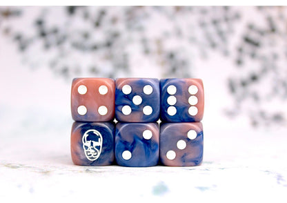 Conquest - Spires: Faction Dice on Dark Blue swirl Dice