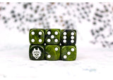 Conquest - W’adrhun: Faction Dice on Green swirl Dice