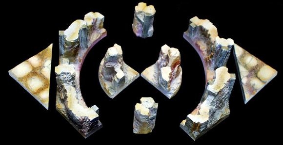 Caverns and Mines Curved Track Wall Set