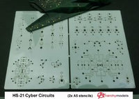 Airbrush Stencil Cyber Circuits