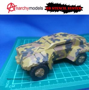 Airbrush Stencil Sticker Hexocam #1