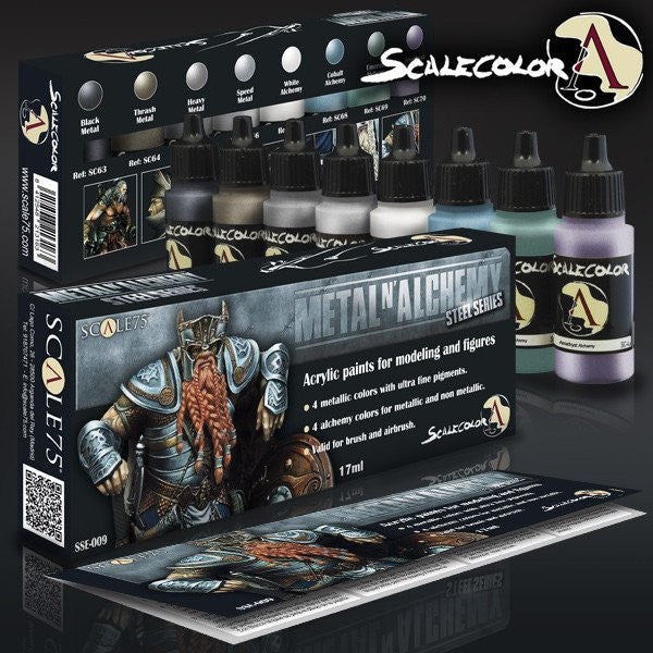 Scale75 Metal 'N' Alchemy Steel paint set