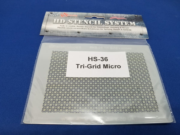 Airbrush Stencil Tri-Grid Micro