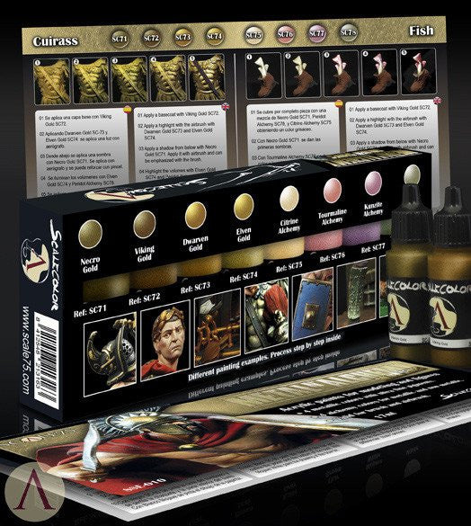 Scale75 Metal 'N' Alchemy Golden paint set